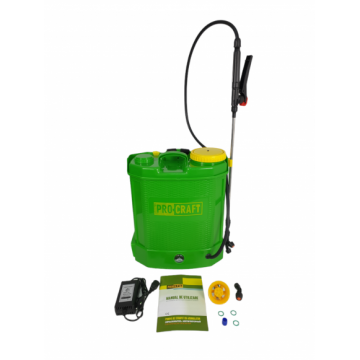 Pompa de stropit electrica PROCRAFT ASL12L, 12V, Volum 12 litri, 3 tipuri de pulverizare