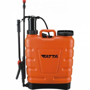 Pompa pentru stropit 20L Tatta TP-20PM, Actionare manuala, Rezervor tip rucsac, Portocalie