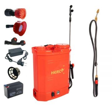 Set Pompa de stropit cu acumulator 16L, Herly by Micul Fermier + Lance telescopica stropit pomi 2.7m, Vermorel electric Set Pompa de stropit cu acumulator 16L, Herly by Micul Fermier + Lance telescopica stropit pomi 2.7m, Vermorel electric