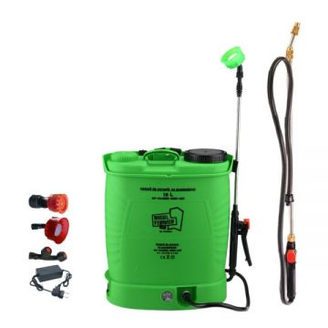 Set Pompa de stropit cu acumulator Micul Fermier by Pandora 18L + Lance telescopica stropit pomi 2.7m, Vermorel electric Set Pompa de stropit cu acumulator Micul Fermier by Pandora 18L + Lance telescopica stropit pomi 2.7m, Vermorel electric