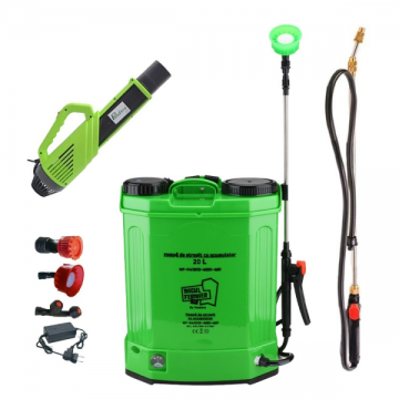 Set Pompa de stropit cu acumulator Micul Fermier by Pandora 20L + Atomizor + Lance telescopica stropit pomi 2.7m, vermorel electric Set Pompa de stropit cu acumulator Micul Fermier by Pandora 20L + Atomizor + Lance telescopica stropit pomi 2.7m, vermorel electric